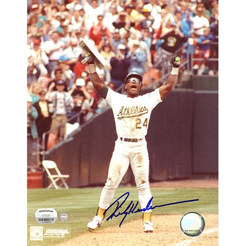 Steiner Sports MLB Rickey Henderson Stolen Base King Autographed 8-by-10-Inch Photograph