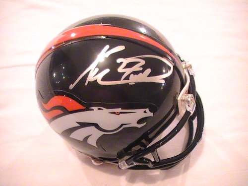 KNOWSHON MORENO SIGNED AUTOGRAPHED DENVER BRONCOS MINI HELMET + HOLOGRAM
