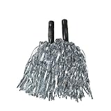 Silver Metallic Foil Pom-Poms (1 dz)