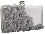 Menbur 815680090 Chloe Clutch,Pearl Grey,one size