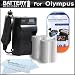 2 Pack Battery And Charger Kit For Olympus E-5 Digital SLR Camera Includes 2 Extended (1800 Mah) Replacement BLM-5 Batteries + Ac / Dc Travel Charger + LCD Screen Protectors + MicroFiber Cleaning Cloth