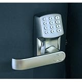Electronic Keyless Door Lock Set - Satin Nickel (For Left-Hinged Doors Only)