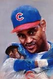 Sammy Sosa Chicago Cubs montage poster RARE MLB - 13x19
