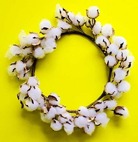 AA Floral 9.5" Cotton Boll Wreath