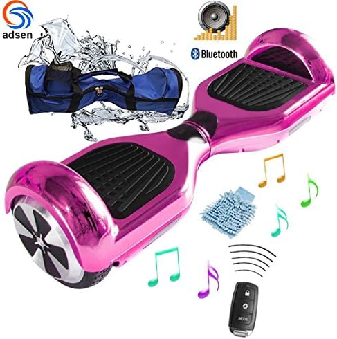 ADSEN(TM)Two Wheels Self Balance Drifting Electric Scooter and Smart scooter hoverboard segway,Free 3 PCS gifts,6.5-Inch,Pink-Chrome