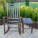 Adult Rocking Chair and Optional Side Table in Walnut