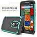 Moto X 2nd Gen Case, MagicMobile [Dual Armor Series] Hybrid Impact Resistant Moto X 2nd Generation Shockproof Tough Case Hard Plastic with Silicone Protective Case for Moto X 2 (2014) [Gray/Turquoise]
