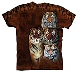 The Mountain Evolution Siberian & Bengal Tigers Short Sleeve Adult Tee T-shirt