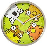 Wall clock Nurdys from the Forest steel polished