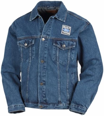 Genuine Ford Men's Built Ford Tough Denim Jean Jacket - Size Medium