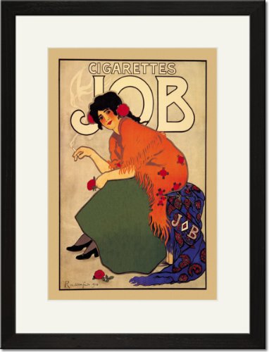 Black Framed/Matted Print 17x23, Cigarettes Job