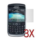 Durable Clear LCD Screen Protector - 3 Pack for Verizon Sprint RIM Blackber ....