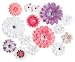 Gimme Clips Boutique Flower Hair Clips, Winter Blooms, 12 Flowers