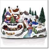 Winter Wonderland Fiber Optic Village with Train