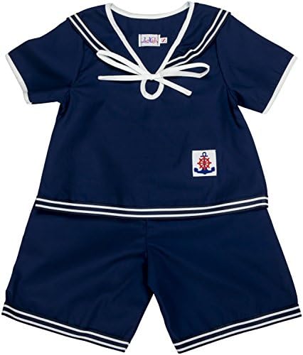 Nautical Navy Outfits (Small - 1 to 2 Years, Navy - Shorts)