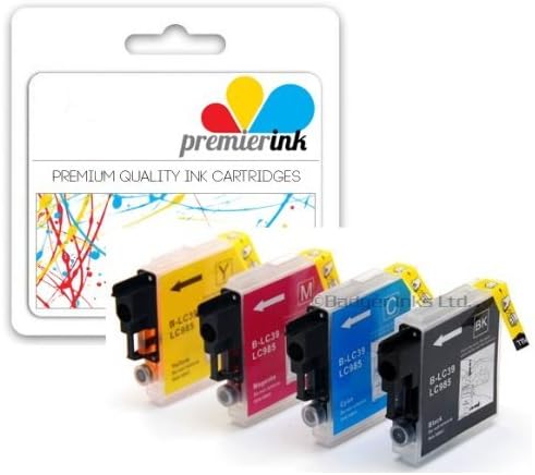 Premier Ink Brother Lc39, Lc985, C/Y/M/Bk - Multipack Set Of 4 Brother Compatible Ink Cartridges For Brother Dcpj515W, Dcpj125, Dcpj315W, Mfcj265W, Mfcj410, Mfcj415W, Mfcj220 Printer Inks (Contains: Lc985Bk, Lc985C, Lc985Y, Lc985M)