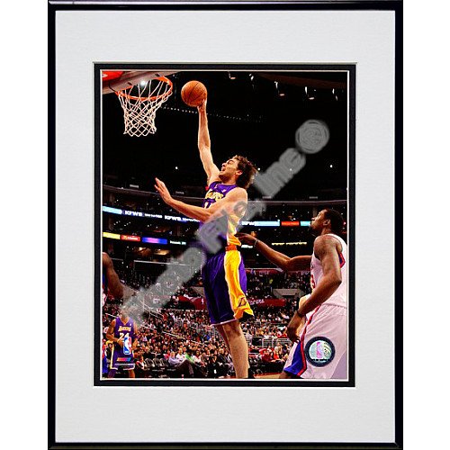 Photo File Los Angeles Lakers Pau Gasol 8X10 Framed And Matted Photo
