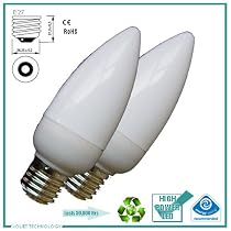 Joliet LED candle light bulb 3.8W&nbsp;- Replaces 40W conventional bulb - Box of 10 bulbs