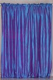 Magenta Blue 100% Pure Dupioni Silk handmade Curtains Drapes Panels Rod Pocket
