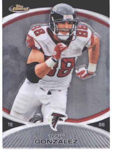 2010 Topps Finest Football Card #69 Tony Gonzalez Atlanta Falcons