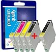 5 Nouvelle Version Premium Qualit� 100% Compatible cartouches d'encre pour Epson Stylus D78 D92 D120 DX4000 DX4050 DX4400 DX4450 DX5000 DX5050 DX6000 DX6050 DX7000F DX7400 DX7450 DX8400 DX8450 DX9400F S20 S21 SX100 SX105 SX115 SX110 SX200 SX205 SX210 SX215 SX218 SX400 SX405 SX410 SX415 SX510W SX515W SX600FW SX610FW Office B40W BX300F BX600FW Compatibles avec TO711 TO712 TO713 TO714 TO715 T0711 T0712 T0713 T0714 T0715 TO891 TO892 TO893 TO894 TO896 (2noir+1cyan+1magenta+1jaune)