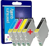 5 Premium Qualité 100% Compatible cartouches d'encre pour Epson T0615 Stylus D68 D68PE D88 DX4250 D88PE DX3800 DX3850 DX4200 DX4850 DX4800 TO611 TO612 TO613 TO614 TO615 (2noir+1cyan+1magenta+1jaune)
