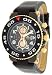 Adee Kaye #AK8026-MGIPB Men's Black IP with Gold Trim Sports Chronograph Watch
