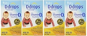 Ddrops Baby 400 Iu 90 Drops 0.08 Fluid Ounce (4 Pack)
