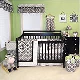 IMAGE OF Bundle-21 Versailles Crib Bedding Set in Black and White