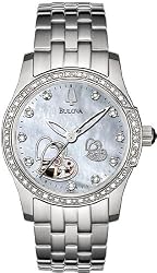 Stainless Steel Skeleton Automatic Mother of Pearl Dial Heart