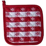 8 Potholder - Fleur Red