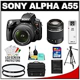 Sony Alpha A55 SLTA55VL 16.2 MP Translucent Mirror Technology Digital SLR C ....