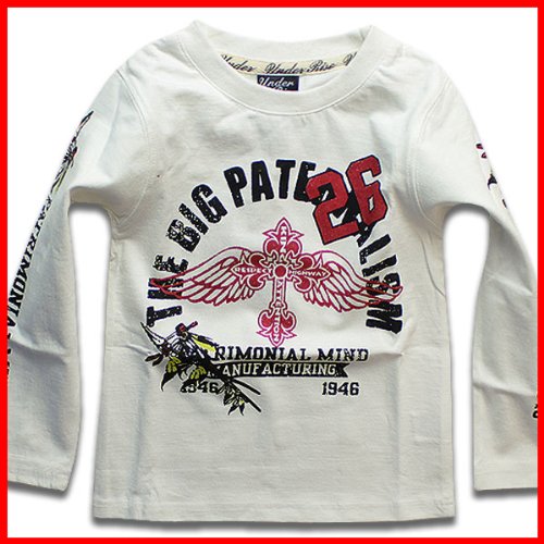 【UNDER RISE ウイング26キッズ・ジュニアプリント長袖Tシャツ】100cm/110cm/120cm/130cm/140cm/150cm/160cm【ブランド子供服 UNDER RISE】【2012 春】【ダンス】