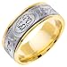 14K Two Tone Gold comfort fit the one Celtic Men\'s 9 mm Wedding Band