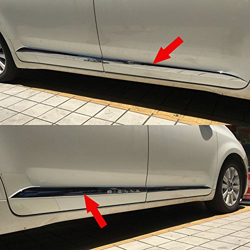 Generic Chrome Body Side Door Moulding Trim Cover Fit For Toyota Sienna 2015 2016