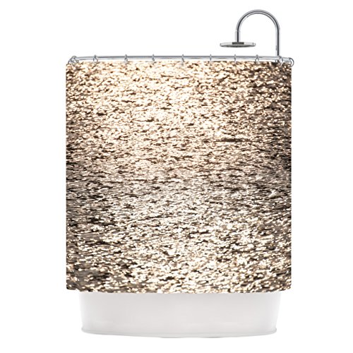 Kess InHouse Catherine McDonald "Golden Hour" Water Reflection Shower Curtain, 69 by 70-Inch