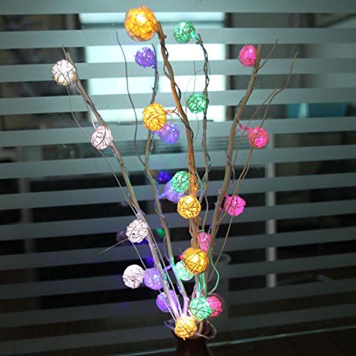 Adsled LED Sepak Takraw Ball Tree Branches Lights Lamps Lighting 50cm 110v Us Plug (Multi Color)