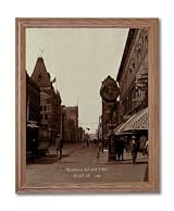 Downtown 17th Street Denver Colorado 1900 Photo Wall Picture Oak Framed Art Print