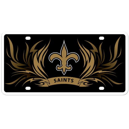 NFL New Orleans Saints Styrene Plate- Flame Style