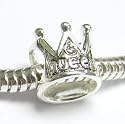Queenberry (Free S/H) 925 Sterling Silver Crown Queen Bead Charm Pandora Troll Biagi Chamilia