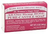 Dr. Bronner’s Rose Bar Soap Made with Organic Ingredients 141 g