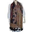 Rectangular Wool Scarf Clothes for Winter Handcrafted Gifts India Dress with Pom-Pom 28 x 72 inches