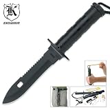 Survival Knife & Survival Kit with Built In Slingshot