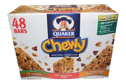 Quaker Chewy Variety Pack Granola Bars Forty-Eight 0.84-Ounce Bars by The Quaker Oats Company