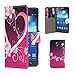 32nd Design book wallet PU leather case cover for Samsung Galaxy S4 Active i9295 + screen protector and cleaning cloth – Love Heart