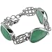 Sterling Silver Green Fluorite Cabochon Bracelet by Sajen, 9.5