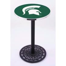 Michigan State Spartans 36" Black Wrinkle Pub Table (213)