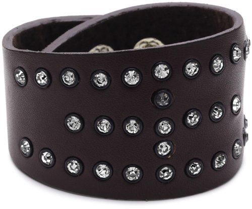 schmuckart Damen-Armband Rock Chic brown 26493 Preisvergleich