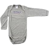 Baby-Says Long-Sleeve Bodysuit, Trouble is my middle name!