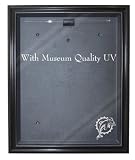 NFL Miami Dolphins Cabinet Style Jersey Display - Black with Museum Quality UV Upgrade